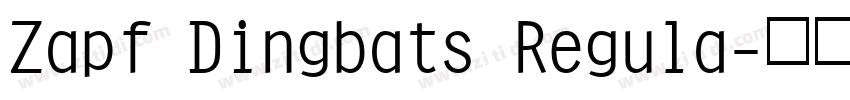 Zapf Dingbats Regula字体转换